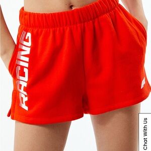 Formula 1 Racing Graphic Red Women's Athletic Shorts XS